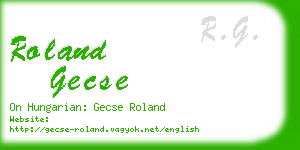 roland gecse business card